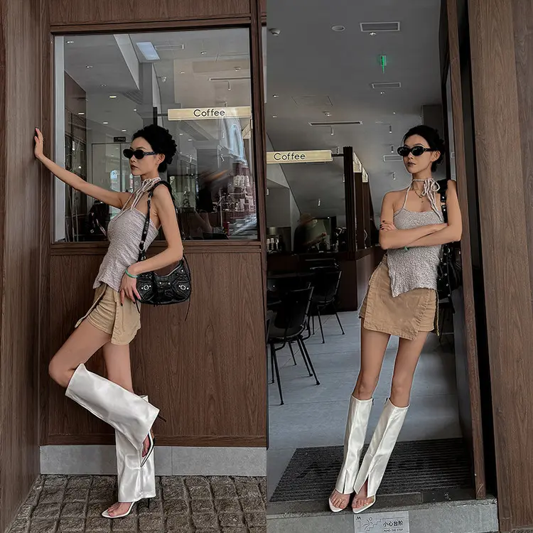 9cm Chunky Heel Knee-High Boots  (1)