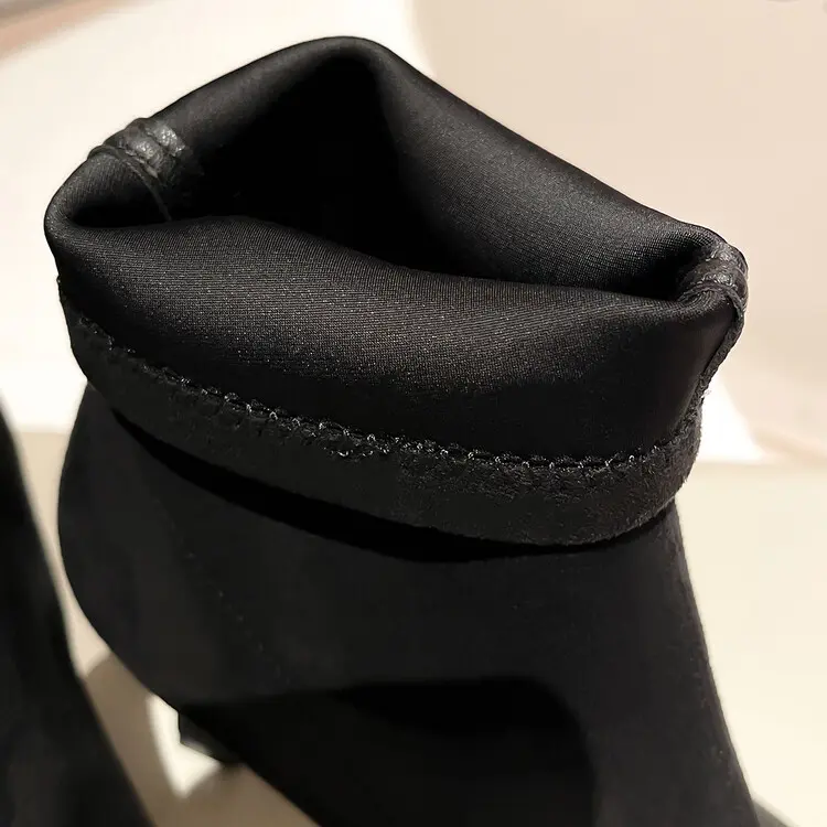 Women's Stiletto Ankle Boots - Pointed Toe, Stretch Velvet 5004 (19)