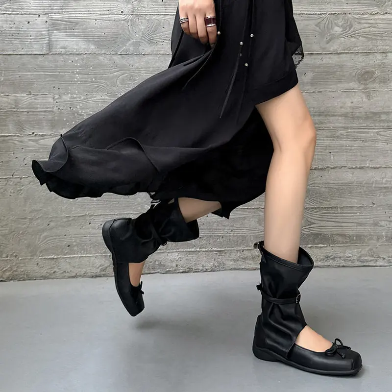 2025 Custom Ballet Wedge Heel Mid-Calf Buckle Boots (14).jpg