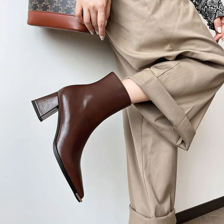 Women's Stiletto Ankle Boots - Pointed Toe, Stretch Velvet 5039 (16)