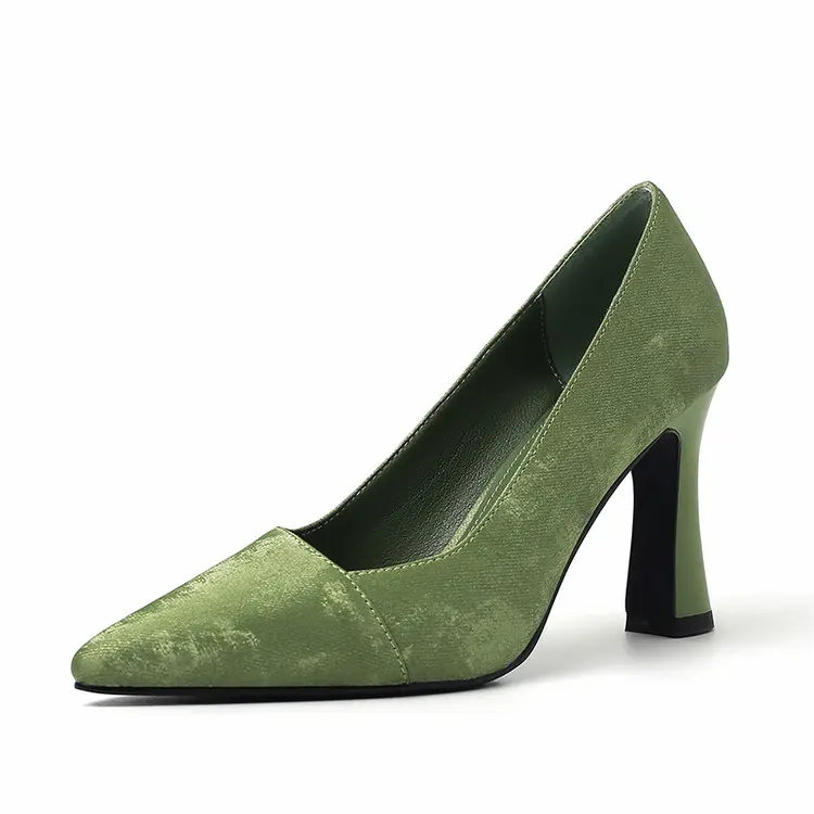 Apricot Korea Style Women's Pumps Genuine Leather Slip-Ons (3).jpg