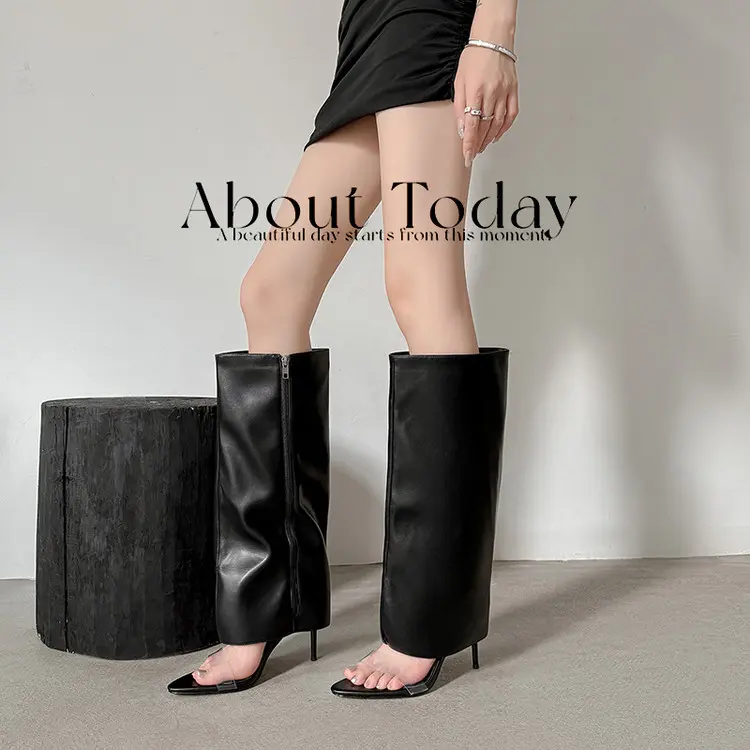 9cm Chunky Heel Knee-High Boots  (10)