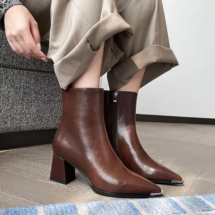 Women's Stiletto Ankle Boots - Pointed Toe, Stretch Velvet 5039 (12)