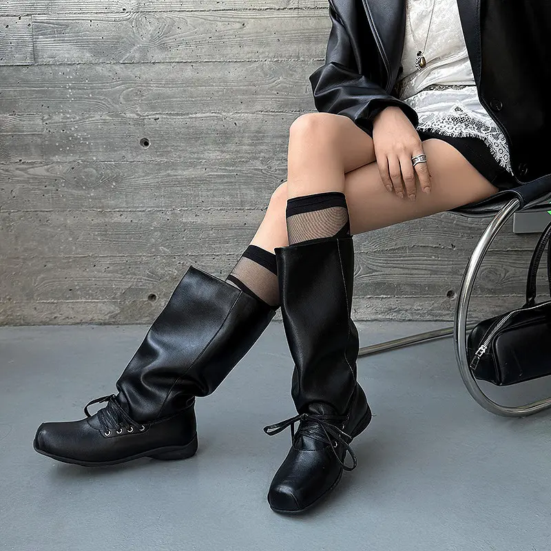 Q.L Codex Brown Leather Western Mid-Calf Pull-On Boots (14).jpg