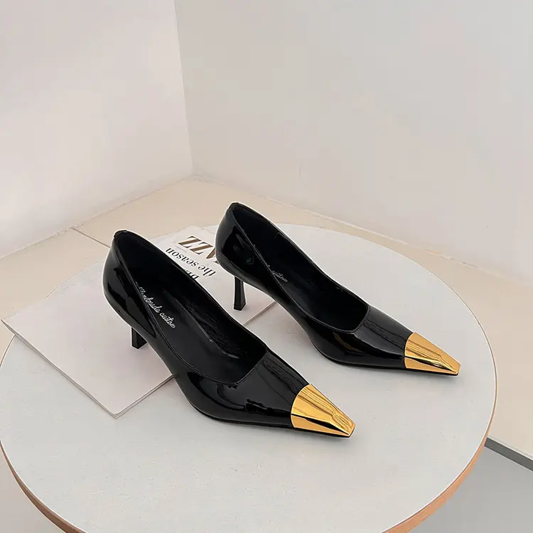 Luxury Handmade Black Court Shoes for Women 7cm Heels (16).jpg