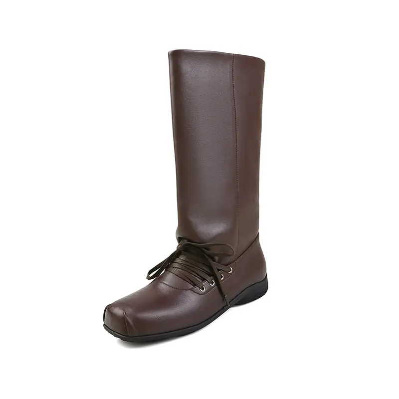 Q.L Codex Brown Leather Western Mid-Calf Pull-On Boots (22).jpg