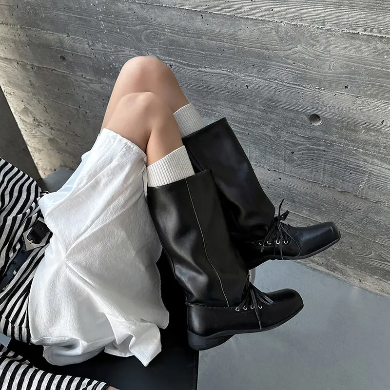 Q.L Codex Brown Leather Western Mid-Calf Pull-On Boots (7).jpg