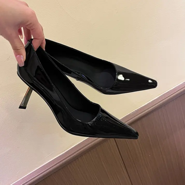 Metallic Sculptural Stiletto Pumps Nude Patent Leather (16).jpg