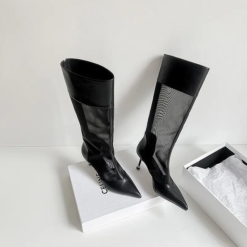 OEM Mesh Knee-High Summer Boots with 6.5cm Stiletto Heel (4).jpg