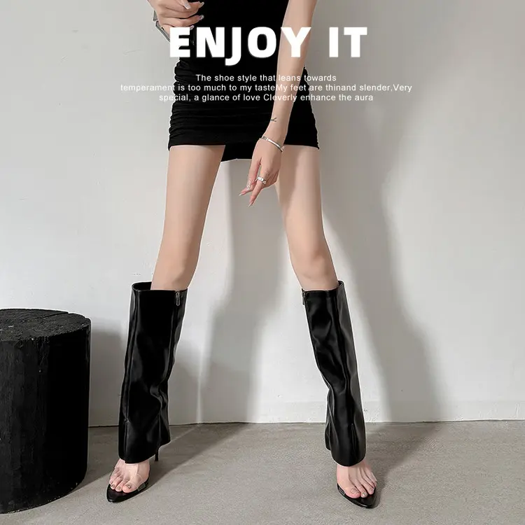 9cm Chunky Heel Knee-High Boots  (9)