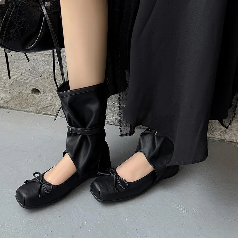 2025 Custom Ballet Wedge Heel Mid-Calf Buckle Boots (15).jpg