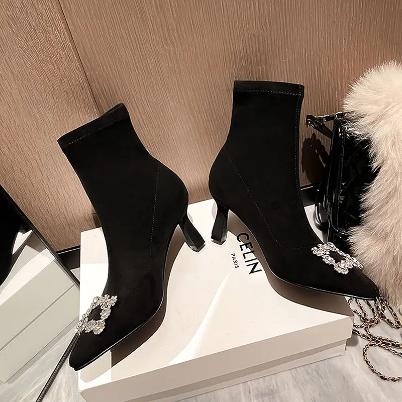 Women's Stiletto Ankle Boots - Pointed Toe, Stretch Velvet (3).jpg