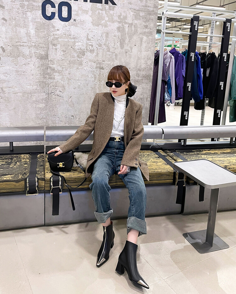 OEM Women's Pigskin Lining Ankle Boots with Chunky Heel 5045 (10)