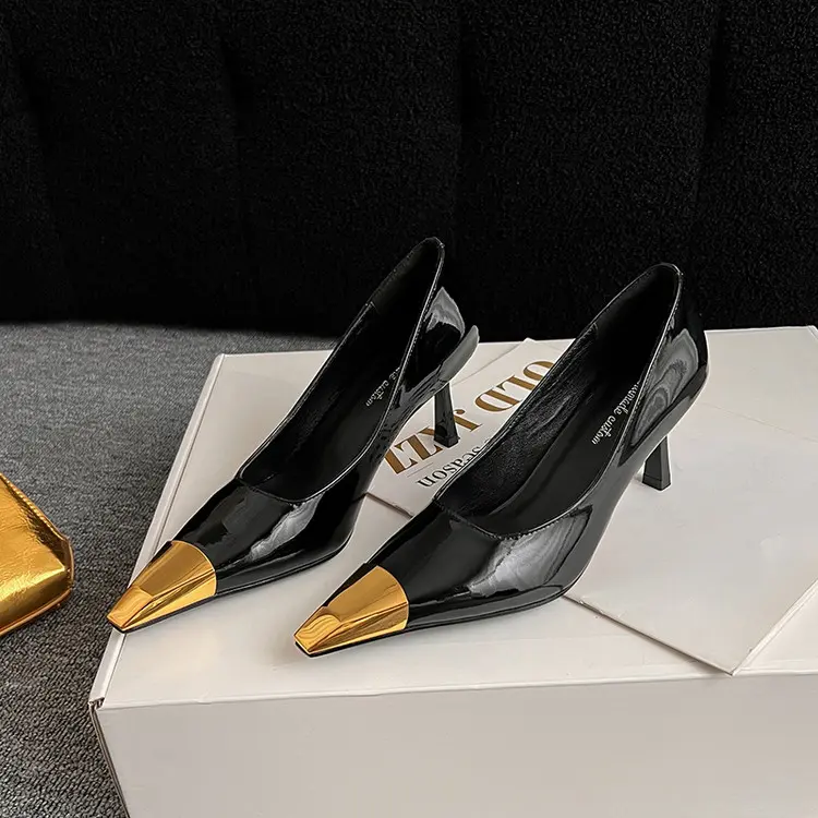 Luxury Handmade Black Court Shoes for Women 7cm Heels (19).jpg