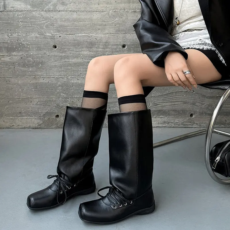 Q.L Codex Brown Leather Western Mid-Calf Pull-On Boots (5).jpg