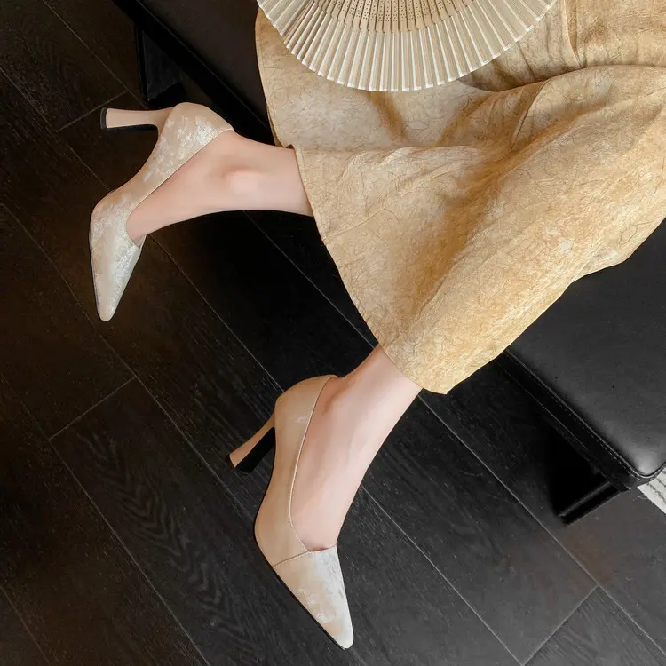 Apricot Korea Style Women's Pumps Genuine Leather Slip-Ons (17).jpg