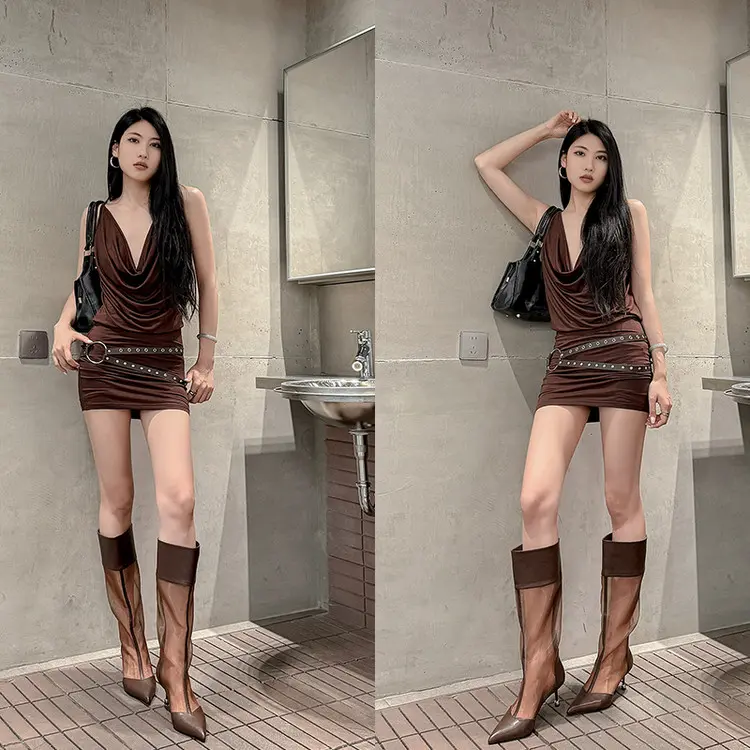 OEM Mesh Knee-High Summer Boots with 6