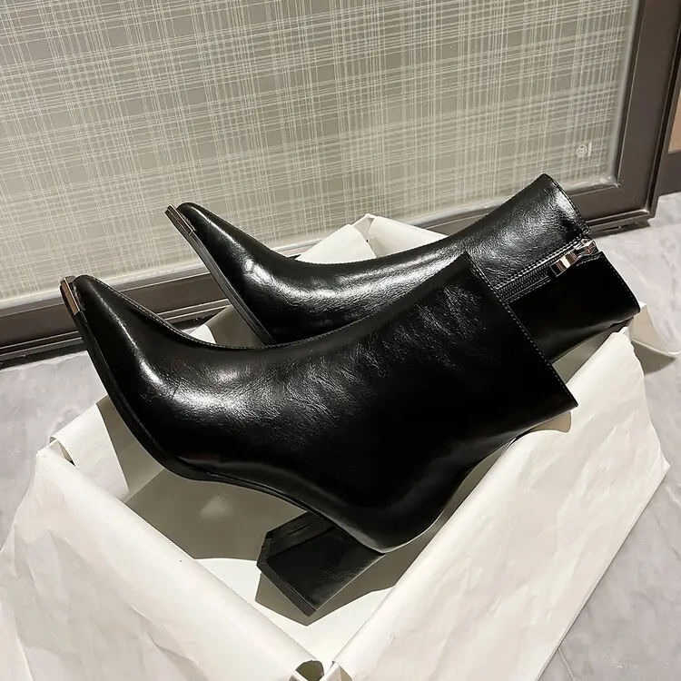 Women's Stiletto Ankle Boots - Pointed Toe, Stretch Velvet 5039 (21)