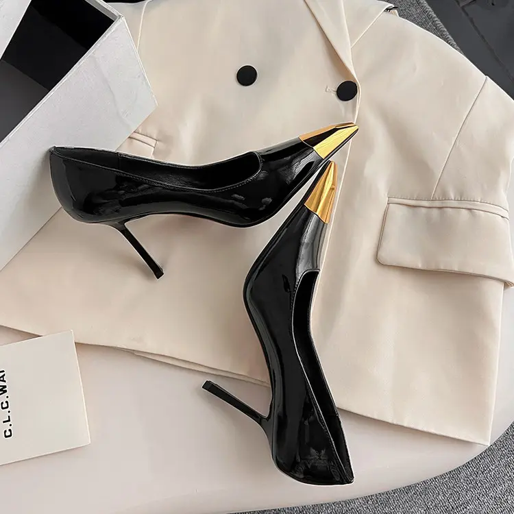 Luxury Handmade Black Court Shoes for Women 7cm Heels (7).jpg