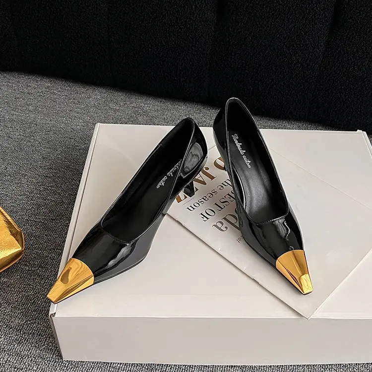 Luxury Handmade Black Court Shoes for Women 7cm Heels (17).jpg