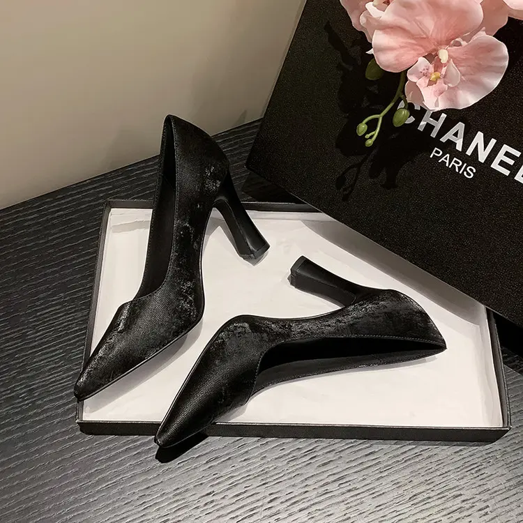 Apricot Korea Style Women's Pumps Genuine Leather Slip-Ons (7).jpg