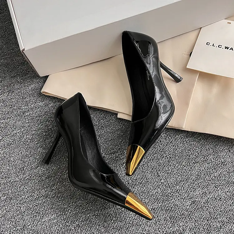 Luxury Handmade Black Court Shoes for Women 7cm Heels (8).jpg