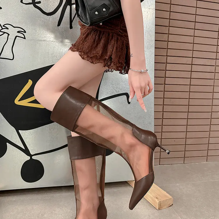 OEM Mesh Knee-High Summer Boots with 6