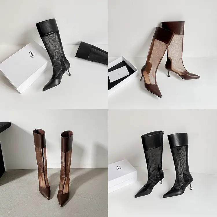 OEM Mesh Knee-High Summer Boots with 6