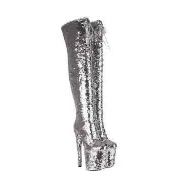 Performance Gradient Sequin Over-The-Knee Dance Boots